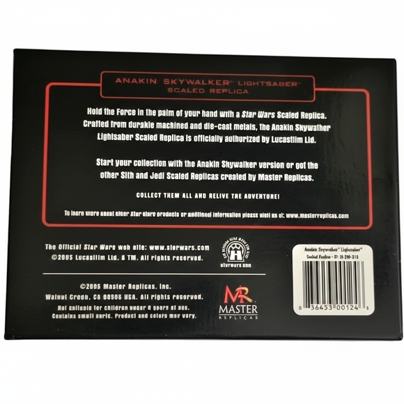 Star Wars Black and Silver Lightsaber Replica Master Replica Anakin .45 Scale - Picture 2 of 4